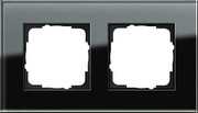 Gira 021205 Abdeckrahmen 2fach Esprit Glas schwarz