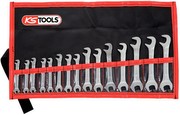 KS Tools 517.1700 Doppel-Maulschlüsselsatz. 15-teilig mit extrem flachen Köpfen