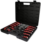 KS Tools 151.1150 ERGOTORQUEmax Schlagkappen-Schraubendreher-Satz 13-teilig inklusive T-Griff_Ratsch
