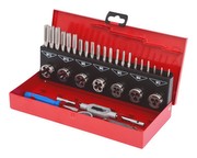 KS Tools 331.0632 Gewindeschneidwerkzeugsatz aus HSS Stahl 32-teilig M3 bis M12