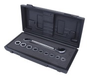 KS TOOLS DOPPELGEARWRENCH-SATZ 10-tlg umschaltbar mit 9 Sechskant-Einsätzen