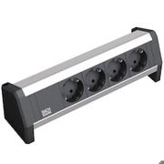 Bachmann Modulsystem DESK Steckd.leiste sw/si 4x Schuko-St BMN3391000