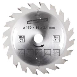 Wolfcraft HM-Kreissägeblatt, 130x16x2.4 mm, 20 Zähne