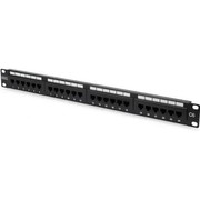 DIGITUS 19" Patch Panel, Kat.6 Klasse E, 24 x RJ45, schwarz
