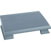 Ergonomische Fußstütze, komfortabel, mit Teppichbelag, grau