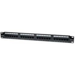 Netzwerk 19" Patchpanel 24Port Cat.6 UTP schwarz
