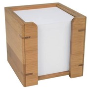 Wedo 61707 - Zettelbox aus Bambus, gefüllt