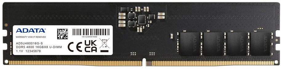 ADATA DIMM DDR5-4800 16GB (AD5U480016G-S) ADATA DIMM DDR5-4800 16GB (AD5U480016G-S)