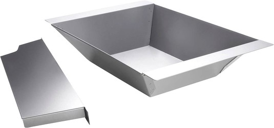 Allgrill Edelstahl Holzkohleeinsatz mit Hitzeleitblech