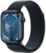 Apple Watch Series 9 GPS 45 mm Aluminium mit Textil-Sportarmband (MR9C3QF/A)