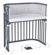 Babybay Boxspring Beistellbett schiefergrau lackiert Babybay Boxspring Beistellbett schiefergrau lackiert