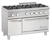 Bartscher 6 Flammen Gasherd + 2/1 Gasbackofen 700 Bartscher 6 Flammen Gasherd + 2/1 Gasbackofen 700