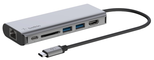 Belkin Connect USB-C 6-in-1 Multiport-Adapter (AVC008btSGY)