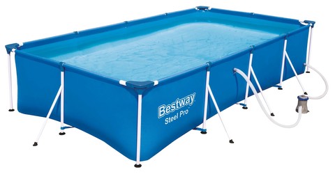 Bestway Steel Pro Frame Pool-Set 400 x 211 x 81 cm (56424) Bestway Steel Pro Frame Pool-Set 400 x 211 x 81 cm (56424)