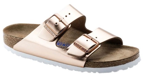 Birkenstock Arizona Weichbettung Naturleder Metallic Birkenstock Arizona Weichbettung Naturleder Metallic