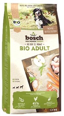 Bosch Tiernahrung Bio Adult Hühnchen & Apfel 1 kg Bosch Tiernahrung Bio Adult Hühnchen & Apfel 1 kg