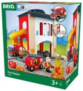 Brio Große Feuerwehr-Station mit Einsatzfahrzeug Brio Große Feuerwehr-Station mit Einsatzfahrzeug