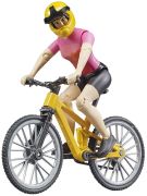 Bruder bworld Mountainbike mit Radfahrerin (63111)