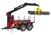 Bruder Rückeanhänger mit Ladekran und Holzgreifer