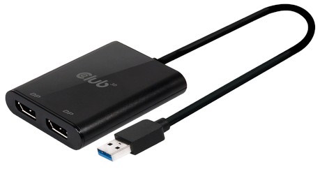 Club 3D USB A auf DisplayPort 1.2 Dual Monitor 4K 60Hz (CSV-1477)
