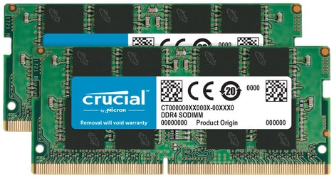 Crucial SO-DIMM DDR4-3200 32GB Kit (CT2K16G4SFRA32A) Crucial SO-DIMM DDR4-3200 32GB Kit (CT2K16G4SFRA32A)