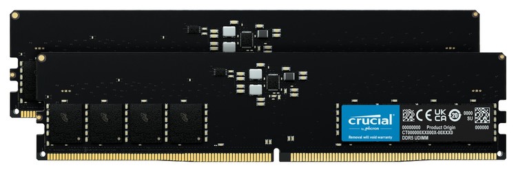 Crucial DDR5-5600 32GB Kit (CT2K16G56C46U5) Crucial DDR5-5600 32GB Kit (CT2K16G56C46U5)
