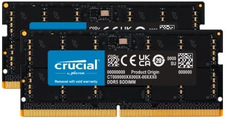 Crucial DDR5-5600 96GB Kit (CT2K48G56C46S5) Crucial DDR5-5600 96GB Kit (CT2K48G56C46S5)