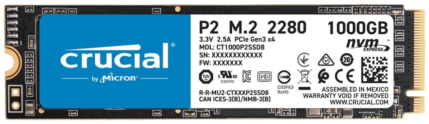 Crucial P2 M.2 SSD 1TB (CT1000P2SSD8)