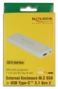 Delock Externes Gehäuse M.2 Key B 42/60/80 mm SSD USB Type-C 3.1 Gen 2 (42599)