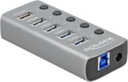 Delock USB 5 Gbps Hub mit 4 Ports und 1 Schnellladeport (63262)