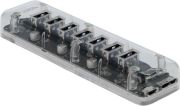 Delock Externer USB 3.0 Hub mit 7 Ports transparent (64088) Delock Externer USB 3.0 Hub mit 7 Ports transparent (64088)