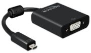 Delock Adapter HDMI Micro-D Stecker auf VGA Buchse mit Audio (65558)