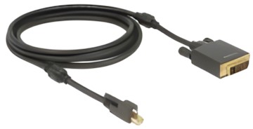 Delock Kabel Mini DisplayPort 1.2 Stecker mit Schraube zu DVI Stecker 2 m (83726)