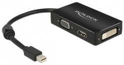 Delock Mini DisplayPort 1.1 auf VGA/DVI/HDMI Adapter (62631)