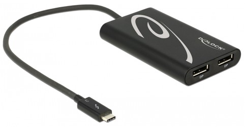 Delock Videoadapter Thunderbolt 3 / 2 x DisplayPort (62708)