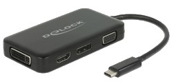 Delock USB-C auf VGA-HDMI-DVI-DisplayPort Adapter (63929) Delock USB-C auf VGA-HDMI-DVI-DisplayPort Adapter (63929)