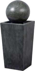 Dobar Gartenbrunnen Apollon mit LEDs und Solar-Panel