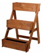 Dobar Dreistufige Pflanzkasten aus Holz (29420FSC)
