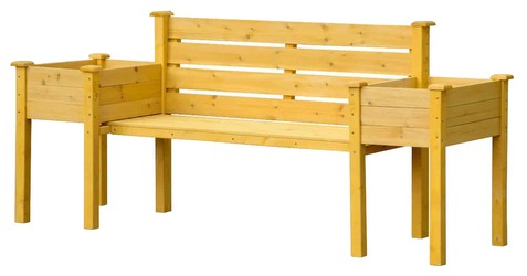 Dobar Gartenbank inkl. seitlicher Pflanzkästen Dobar Gartenbank inkl. seitlicher Pflanzkästen