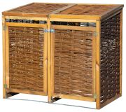 Dobar Mülltonnenbox Weide 2 x 120 l