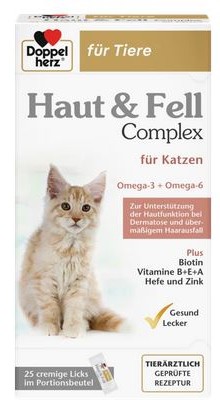 Doppelherz für Tiere Haut & Fell Complex für Katzen Portionsbeutel 25 Doppelherz für Tiere Haut & Fell Complex für Katzen Portionsbeutel 25