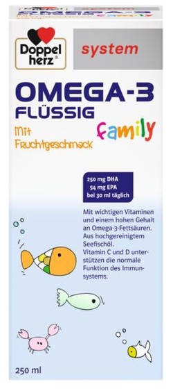 Doppelherz system Omega-3 family flüssig 250 ml Doppelherz system Omega-3 family flüssig 250 ml