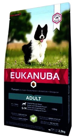 Eukanuba Adult Small & Medium Breed Lamm & Reis 12 kg Eukanuba Adult Small & Medium Breed Lamm & Reis 12 kg