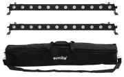Eurolite Set 2x LED BAR-12 QCL RGBW + Soft Bag