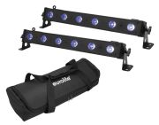Eurolite Set 2x LED BAR-6 QCL RGB+UV Leiste + Soft-Bag