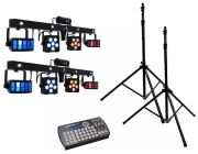 Eurolite Set 2x LED KLS Laser Bar PRO + Easy Show + 2x M-4 Boxenhochständer