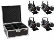 Eurolite Set 4x AKKU THA-20PC TRC Theater-Spot sw + Case