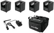 Eurolite Set 4x AKKU UP-1 + SB-4 Soft-Bag + QuickDMX Funksender