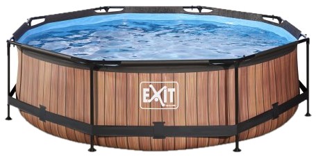 Exit Wood Pool 300 x 76 cm + Filterpumpe