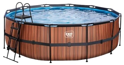 Exit Wood Pool mit Filterpumpe ø450 x 122 cm